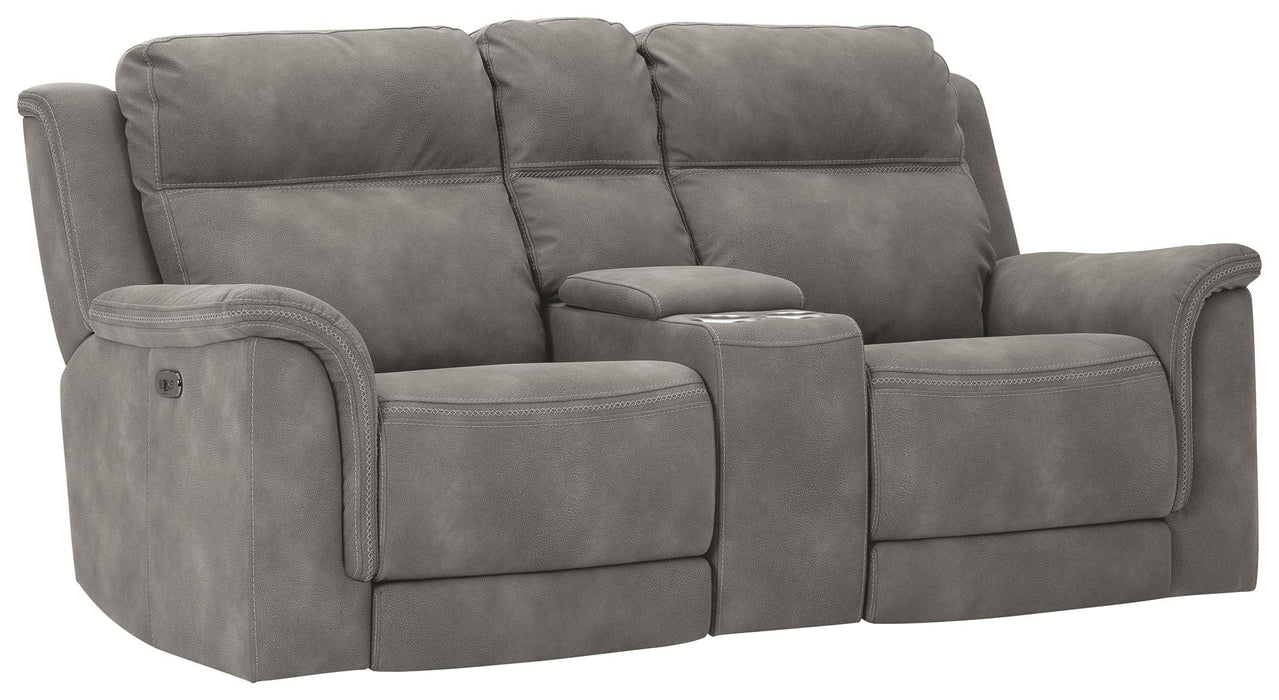 Next-Gen Durapella - Reclining Power Loveseat With Console - Simple Home Plus