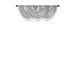 Elena - Waterfall Embellished Valance - Silver - Simple Home Plus