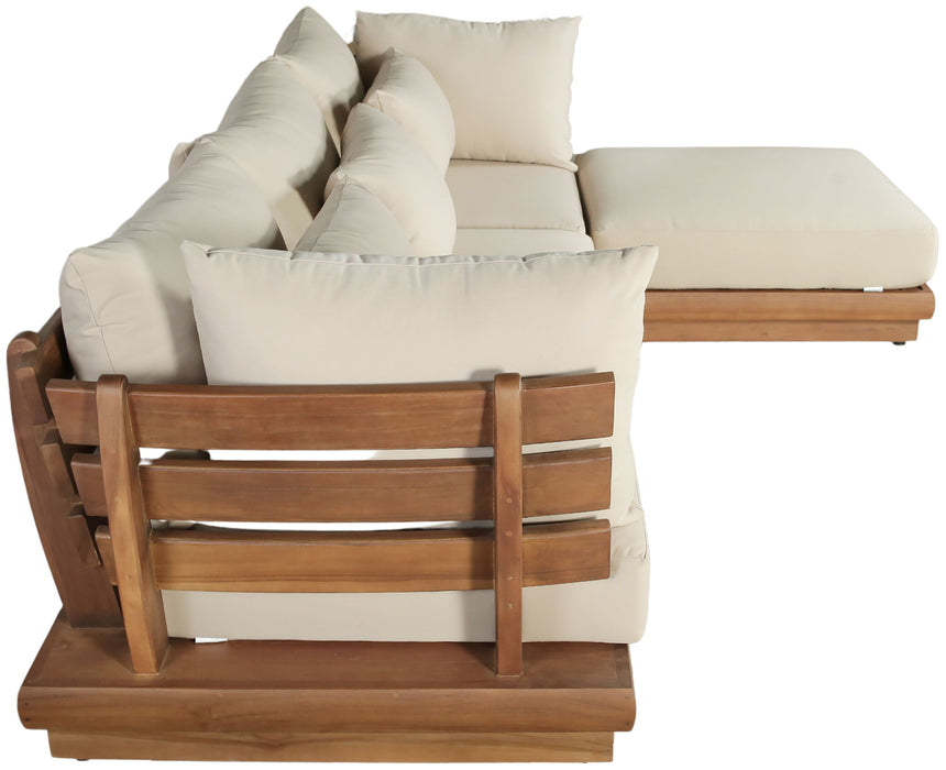 Mirella - 4 Piece Water Resistant Fabric Outdoor Patio Modular Sectional - Simple Home Plus