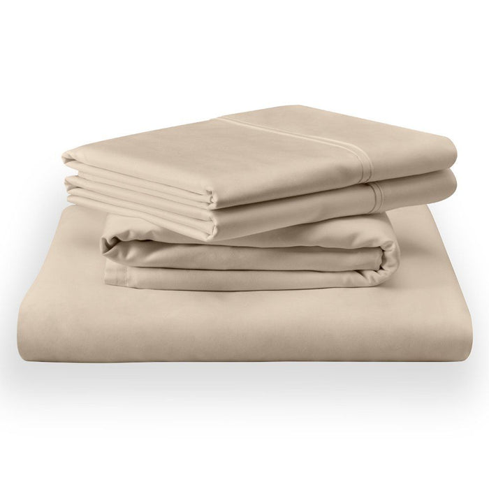 Linens - Tempur Classic Cotton Sheet Set - Sandstone - Simple Home Plus