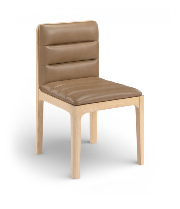 Ellis - Vegan Leather Upholstered Dining Chair (Set of 2) - Tan / Natural - Simple Home Plus
