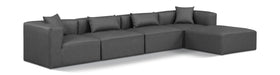 Cube - 5 Piece Modular Sectional With Chaise - Simple Home Plus