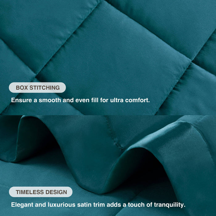 Windom - All Season Hypoallergenic Twin Blanket With 3M Scotchgard - Teal