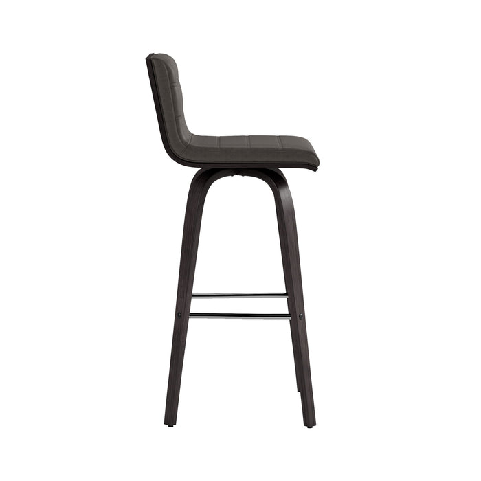 Vienna - 30" Swivel Bar Stool - Black Wood - Simple Home Plus
