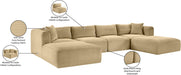 Shaggy - 6 Piece Modular Sectional With 2 Ottomans - Simple Home Plus