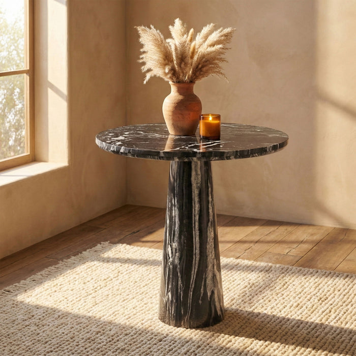 Fontelina - 30" Genuine Marble Bistro Dining Table - Simple Home Plus