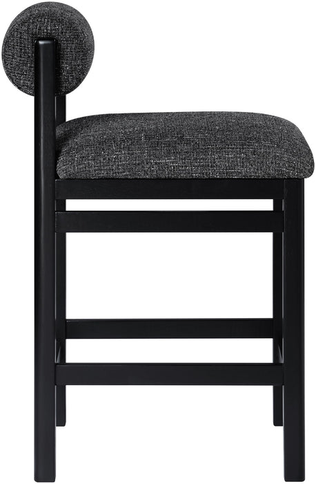 Roundhill - Fabric Counter Stool - Black Frame - Simple Home Plus