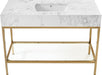 Marmo - Engineered Marble Bathroom Vanity With Gold Base - Simple Home Plus