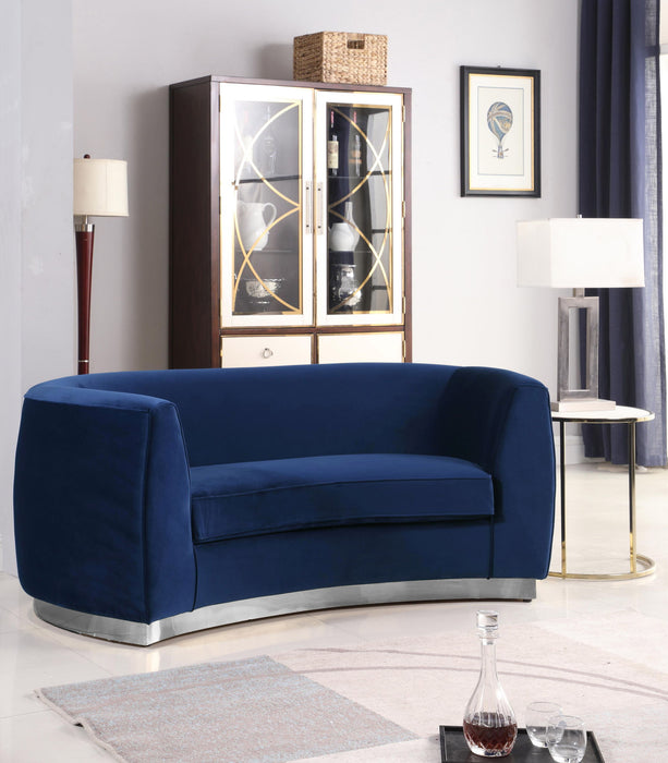 Julian - Loveseat with Chrome Base - Simple Home Plus