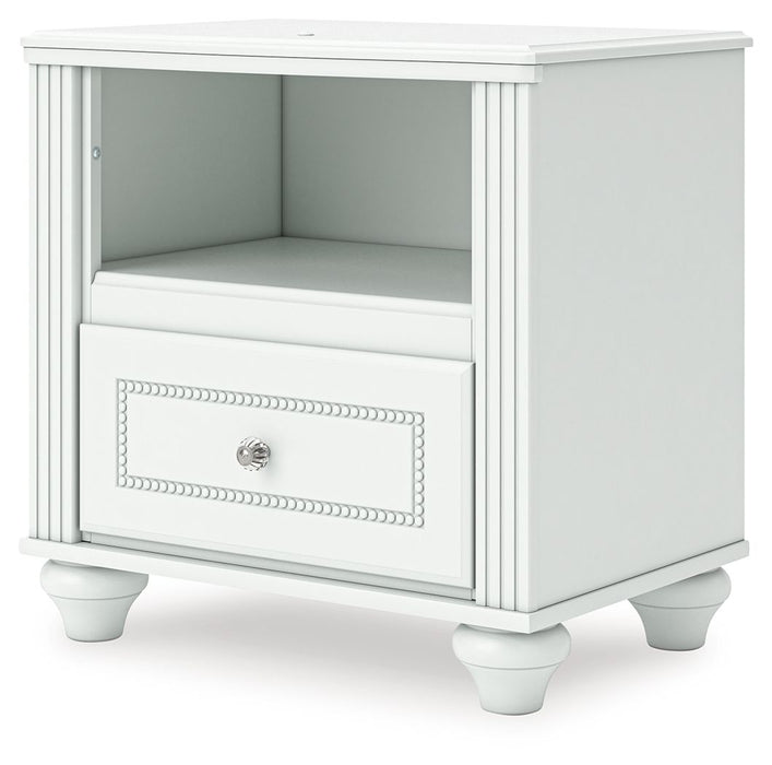 Kozlani - One Drawer Night Stand - White - Simple Home Plus