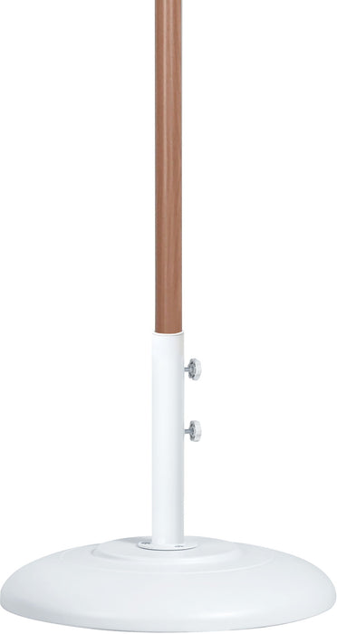 Fiji - Aluminum Patio Umbrella With Round White And Teak Base - Simple Home Plus