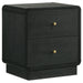 Cavelle - 2-Drawer Nightstand Bedside Table - Black - Simple Home Plus