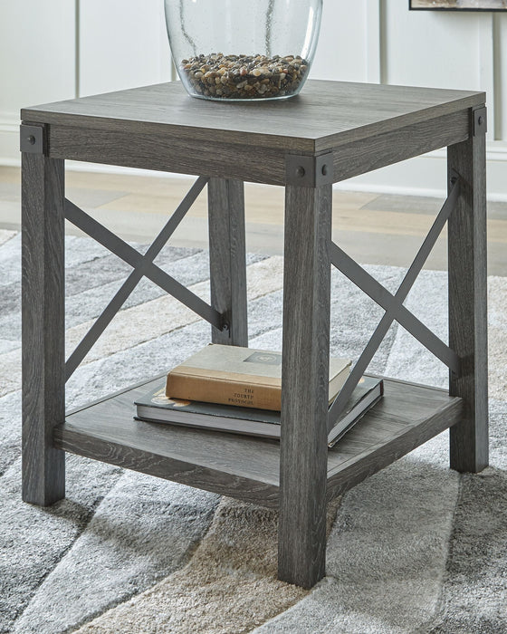 Freedan - Grayish Brown - Square End Table - Simple Home Plus