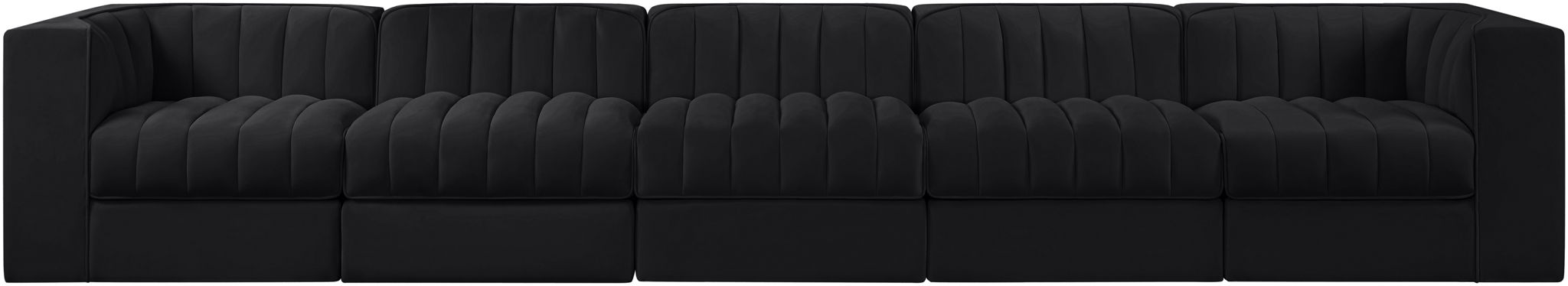 Rummi - Velvet Performance Fabric Upholstered 5 Piece Modular Sofa - Simple Home Plus