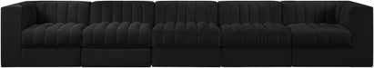Rummi - Velvet Performance Fabric Upholstered 5 Piece Modular Sofa - Simple Home Plus