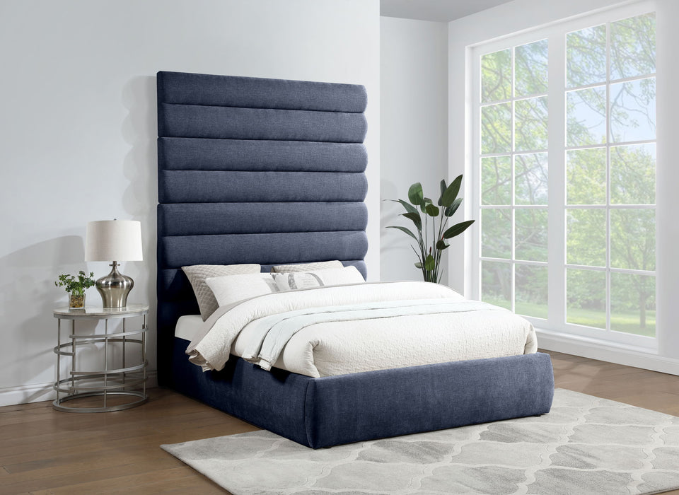 Adam - Chenille Fabric Bed With 89" Headboard - Simple Home Plus