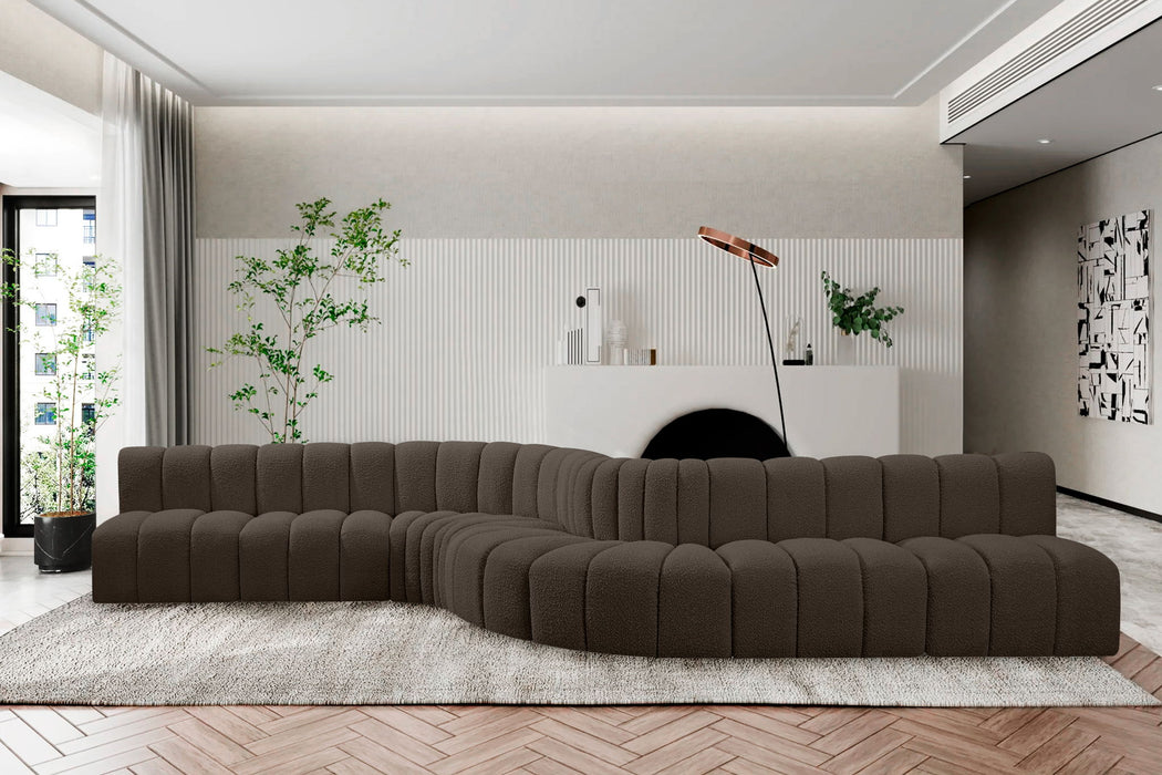 Arc - Boucle Fabric 8 Piece Curved Modular Sofa - Simple Home Plus