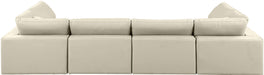 Comfy - 6 Piece Faux Leather Modular Armless Sectional - Simple Home Plus