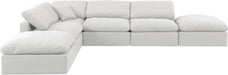 Indulge - Linen 6 Piece Modular Armless Sectional - White - Simple Home Plus