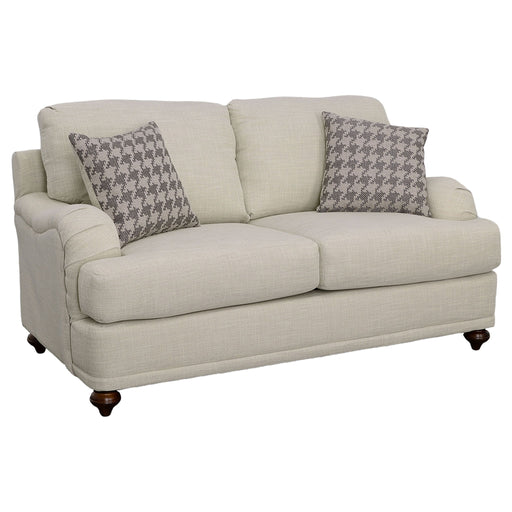 Glenn - Upholstered English Arm Loveseat - Light Gray - Simple Home Plus