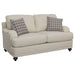 Glenn - Upholstered English Arm Loveseat - Light Gray - Simple Home Plus