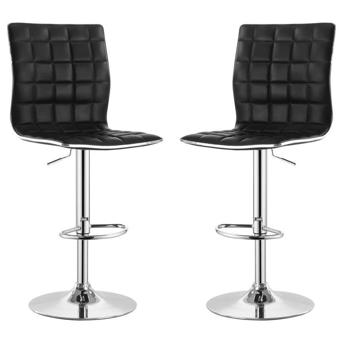 Ashbury - Upholstered Adjustable Bar Stool (Set of 2) - Simple Home Plus