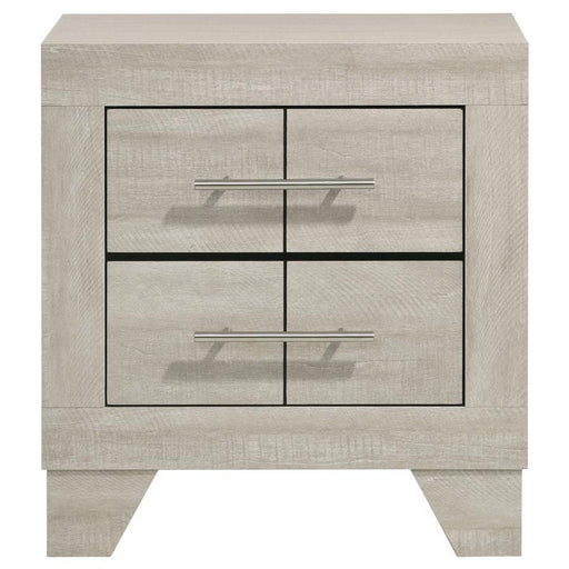 Trenton - 2-Drawer Nightstand Bedside Table - Rustic Cream - Simple Home Plus