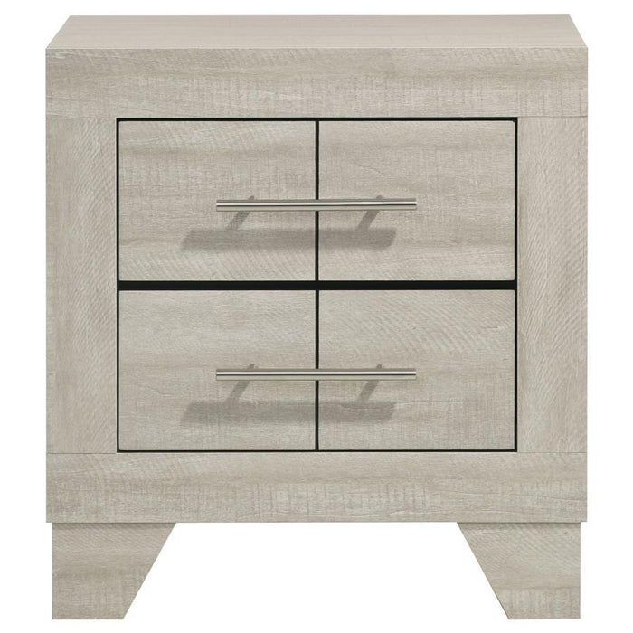 Trenton - 2-Drawer Nightstand Bedside Table - Rustic Cream - Simple Home Plus