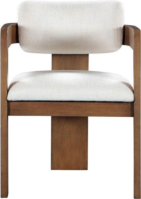 Sacha - Linen Dining Chair With Brown Base (Set of 2) - Simple Home Plus