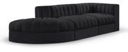 Rummi - Velvet Performance Fabric Upholstered 3 Piece Modular Sectional - Simple Home Plus