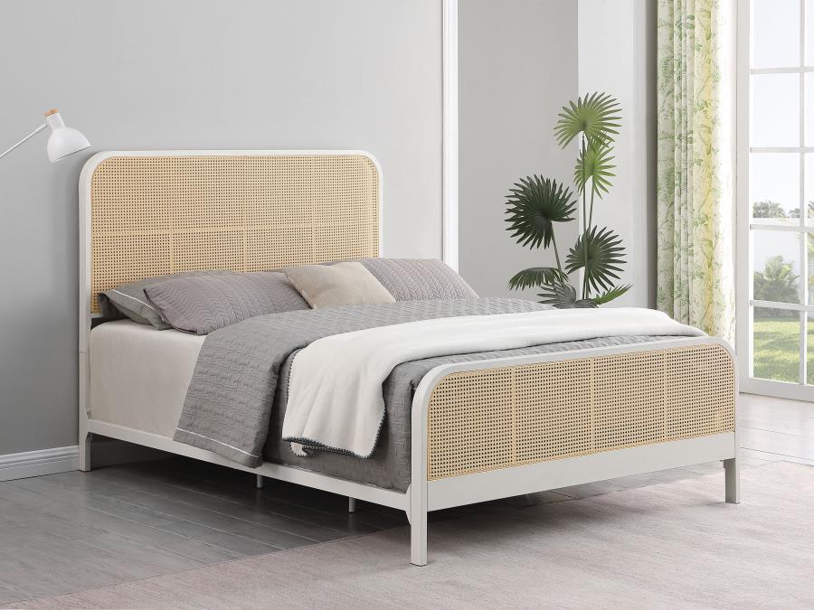 Lanewood - Open Cane Rattan Metal Bed - Simple Home Plus