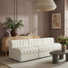 Rummi - Velvet Performance Fabric Upholstered 3 Piece Modular Armless Sofa - Simple Home Plus