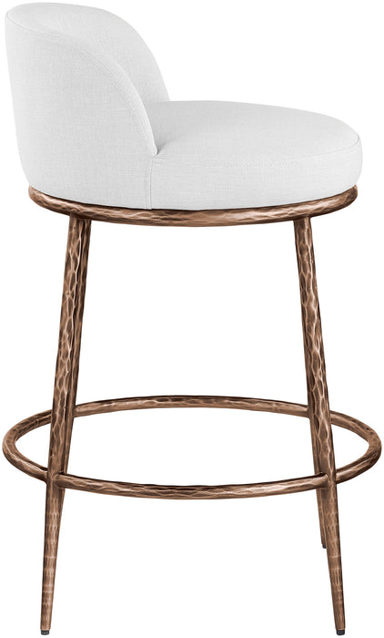 Ferro - Upholstered Counter Stool With Brushed Bronze Base - Simple Home Plus