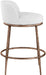 Ferro - Upholstered Counter Stool With Brushed Bronze Base - Simple Home Plus