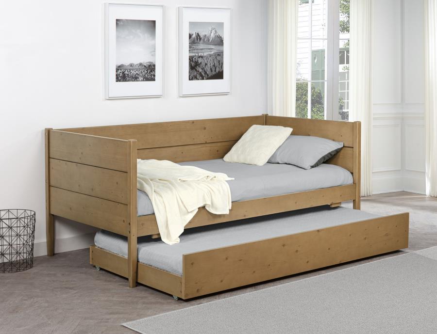 Calinda - Wood Twin Daybed With Trundle - Natural - Simple Home Plus