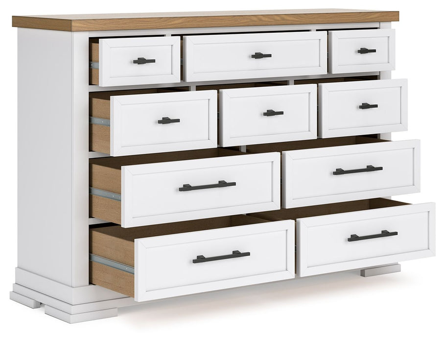 Ashbryn - White / Natural - Dresser - Simple Home Plus