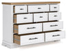 Ashbryn - White / Natural - Dresser - Simple Home Plus
