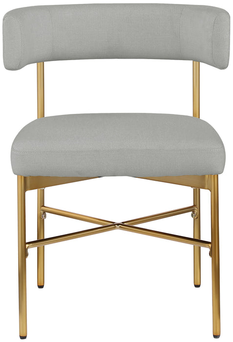 Rivage - Durable Dining Chair With Gold Frame (Set of 2) - Simple Home Plus