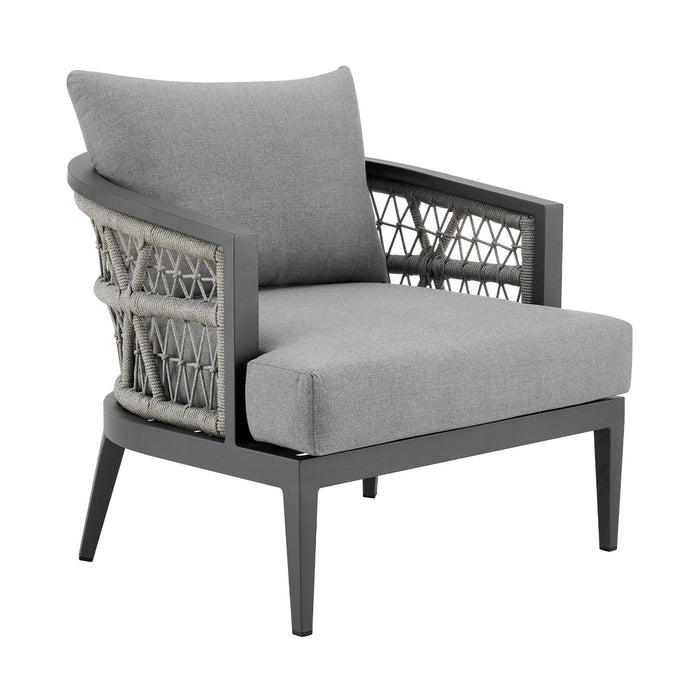 Zella - Outdoor Patio Armchair - Light Gray / Earl Gray - Simple Home Plus