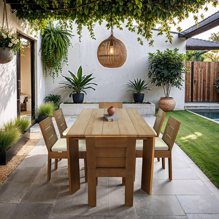 Mirella - Teak Wood Outdoor Patio Dining Table - Simple Home Plus