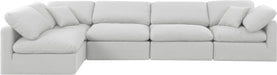 Indulge - Linen 5 Piece Modular Sectional - White - Simple Home Plus