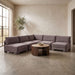 Hammond - Velvet Performance Fabric Upholstered 5 Piece Armless Sectional - Simple Home Plus