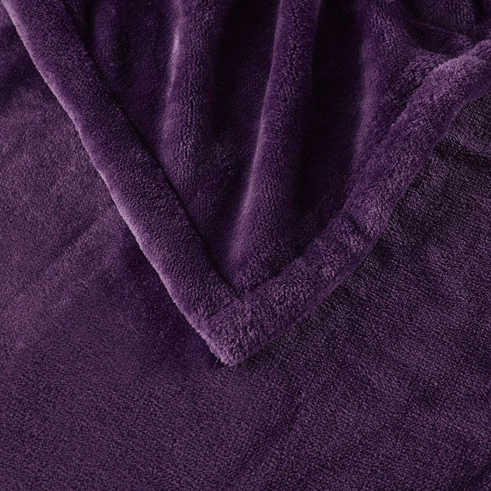 Heated Plush - Throw - Purple - Simple Home Plus
