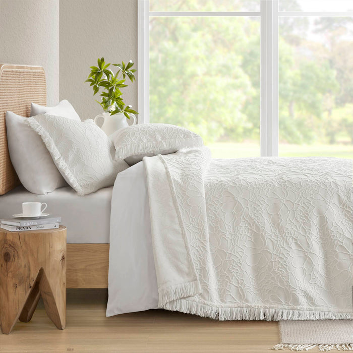 Willow - 3 Piece King Bedspread Set - White - Simple Home Plus