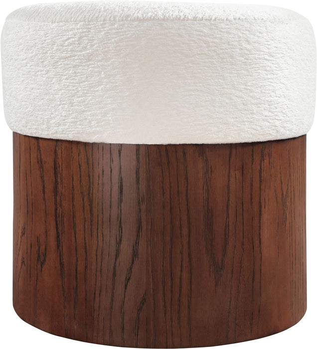Nimes - Ottoman / Stool With Brown Base - Simple Home Plus