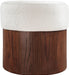 Nimes - Ottoman / Stool With Brown Base - Simple Home Plus