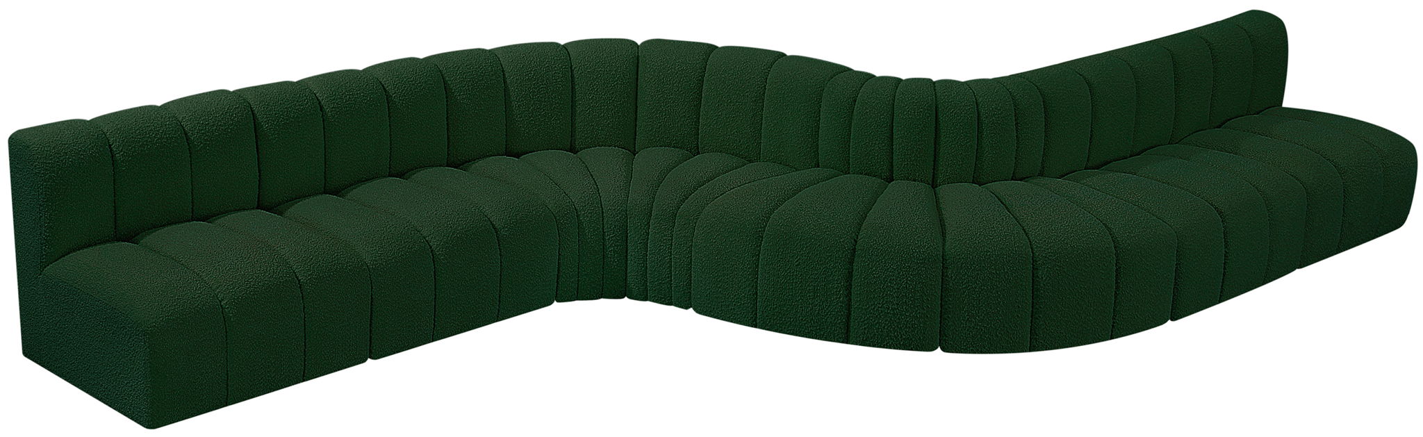 Arc - Boucle Fabric 8 Piece Curved Modular Sofa - Simple Home Plus