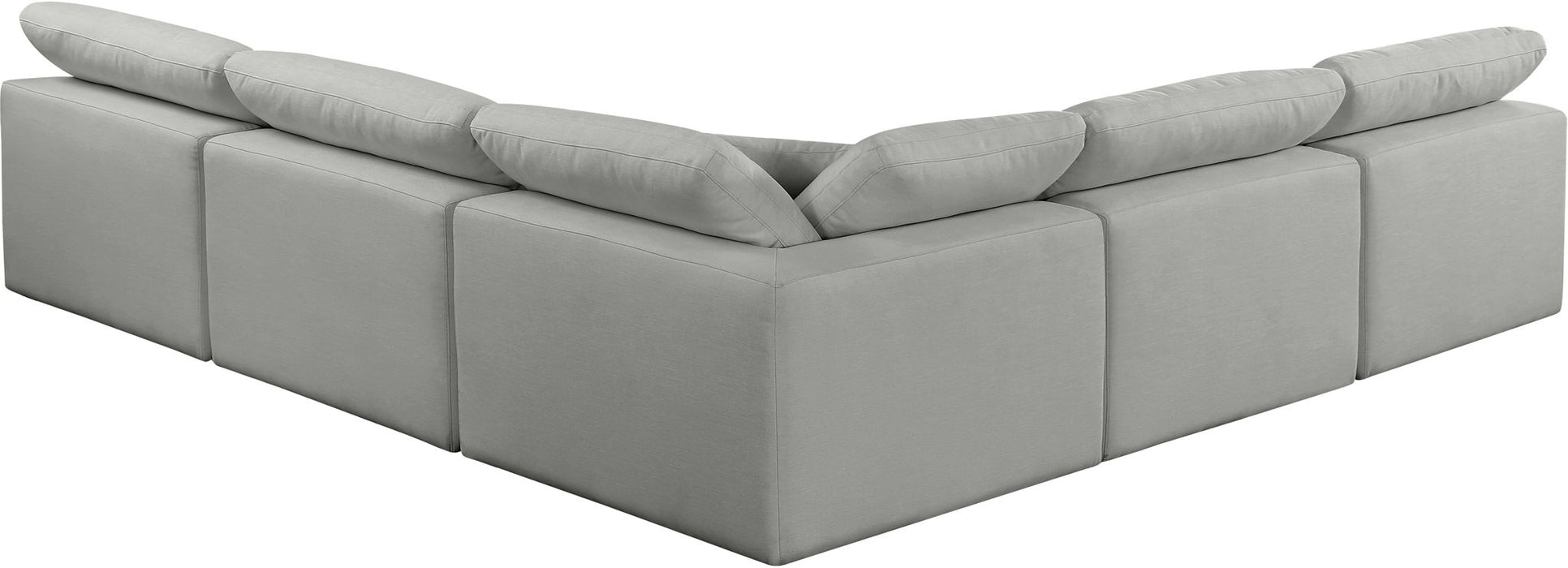 Comfy - 5 Piece Linen Modular Corner Armless Sectional - Simple Home Plus