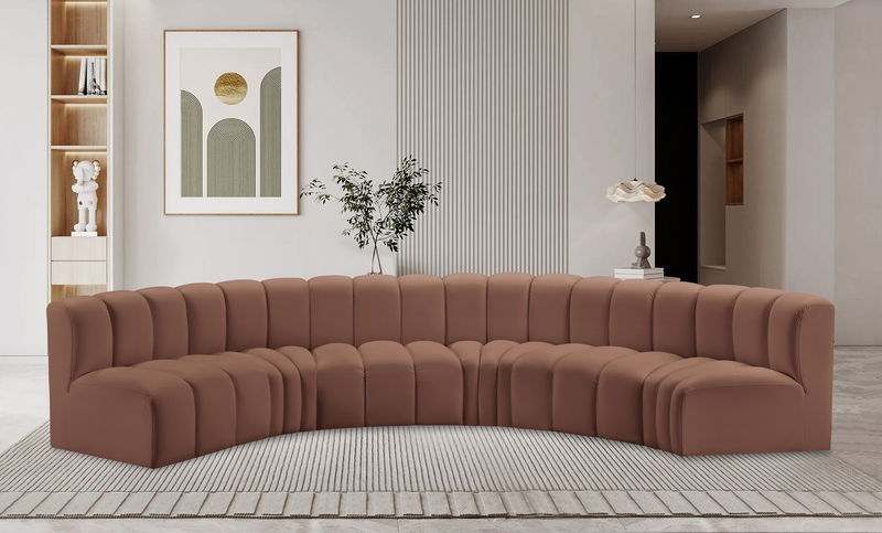 Arc - Faux Leather 6 Piece U-Shaped Modular Sofa