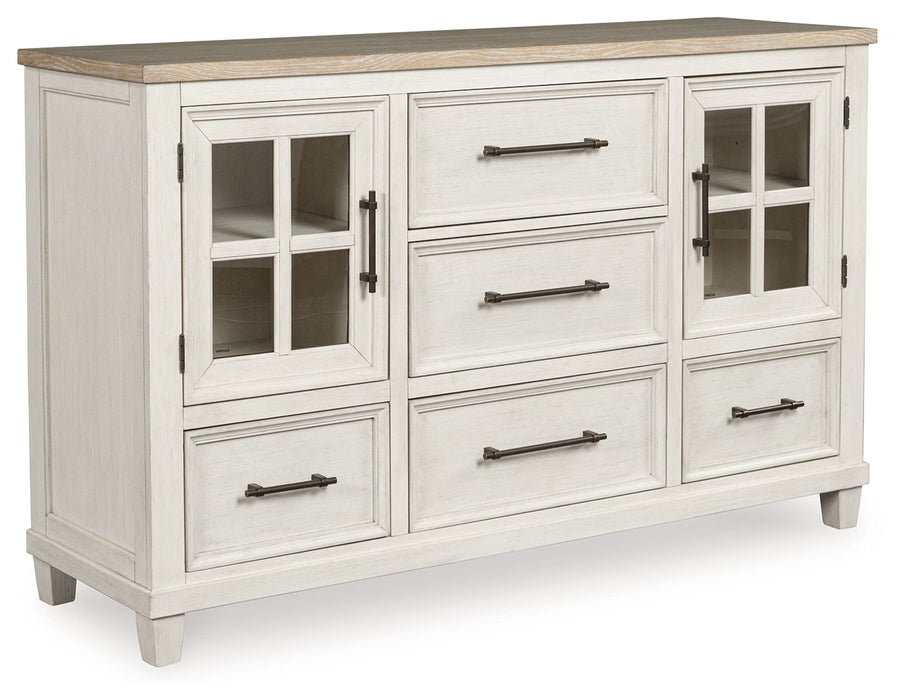 Shaybrock - Antique White / Brown - Dresser - Simple Home Plus